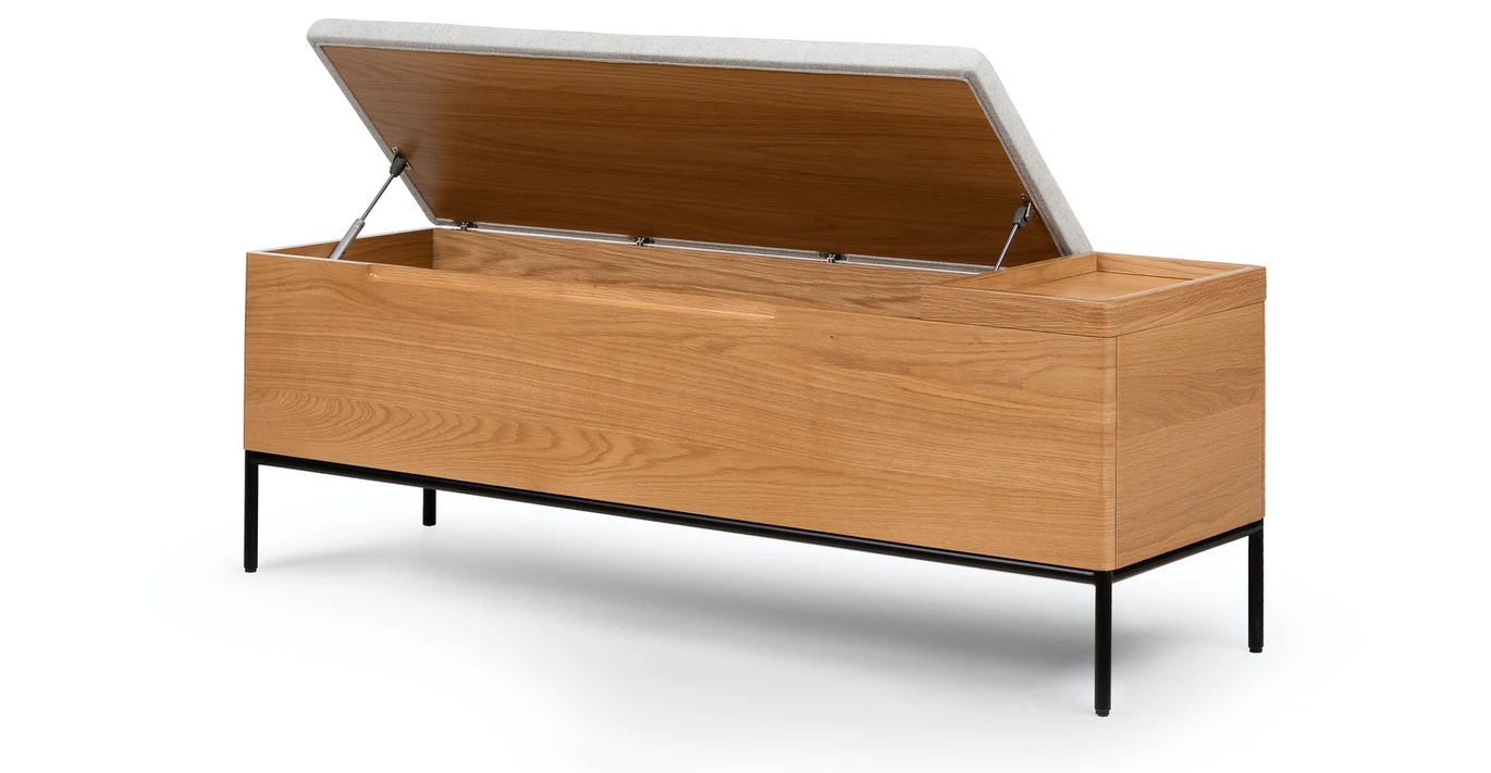 Thari Everest Gray Oak Bench thumbnail 5