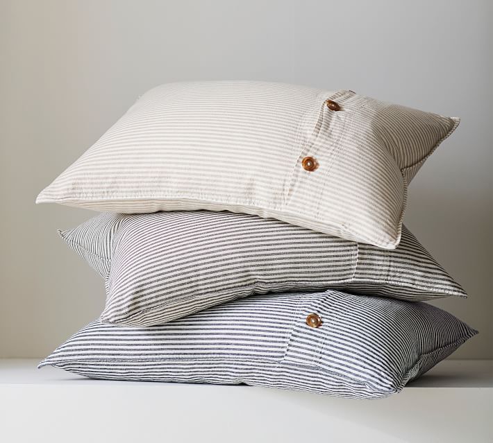 Chambray Wheaton Striped Linen Cotton Sham thumbnail 4