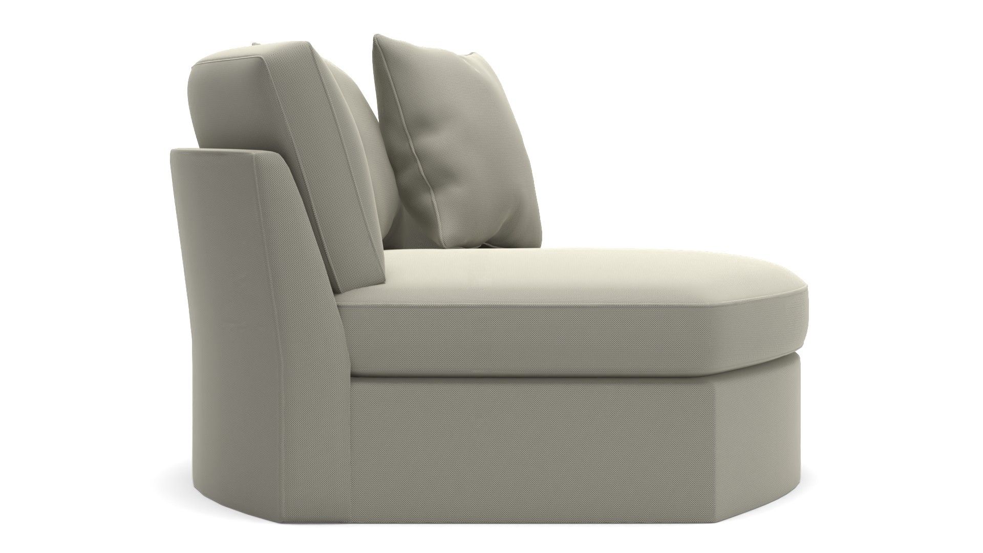 Pearce Roll Arm Slipcovered Sectional Right Arm Curved Chase thumbnail 3