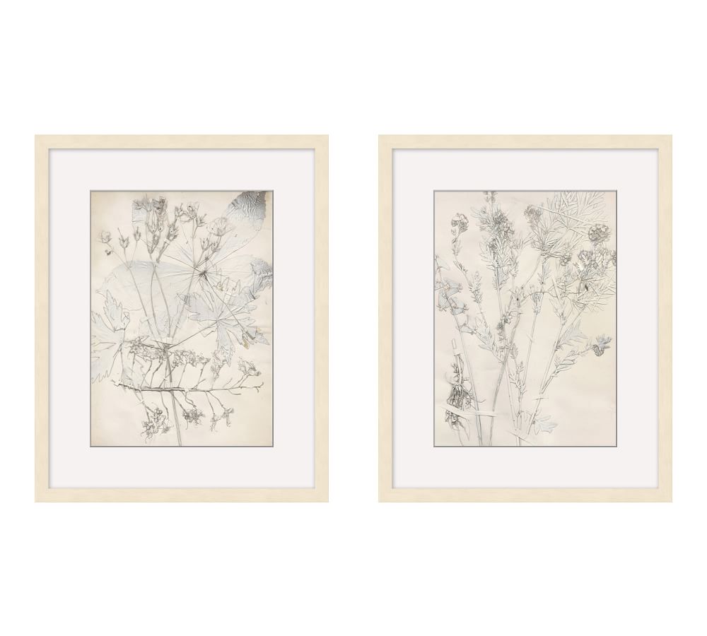 Ivory Foliage Prints With Frame thumbnail 2