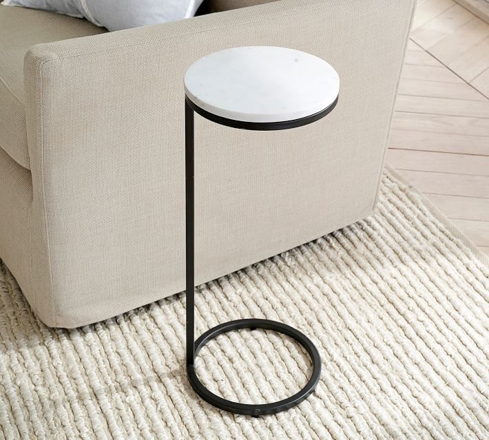 Delaney Round Marble C-Table (10") thumbnail 2