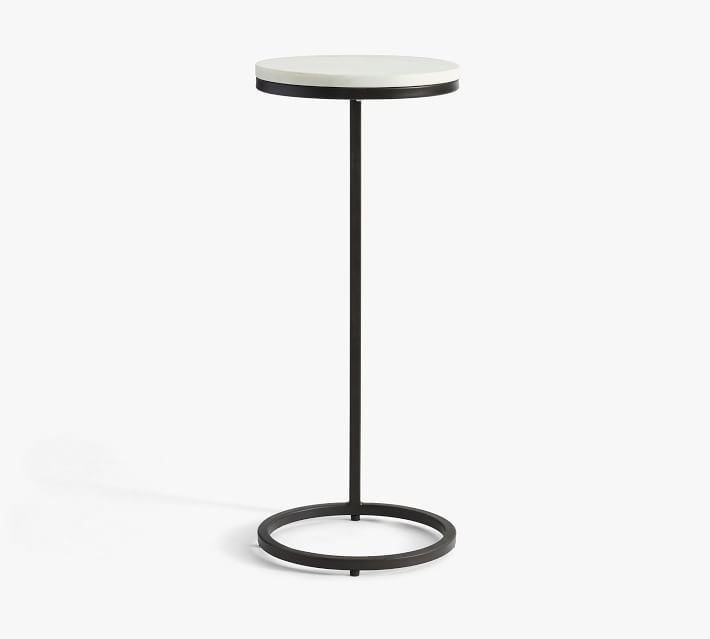 Delaney Round Marble C-Table (10") thumbnail 3