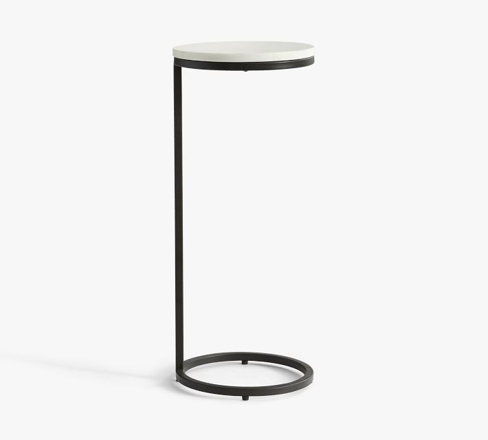 Delaney Round Marble C-Table (10") thumbnail 4