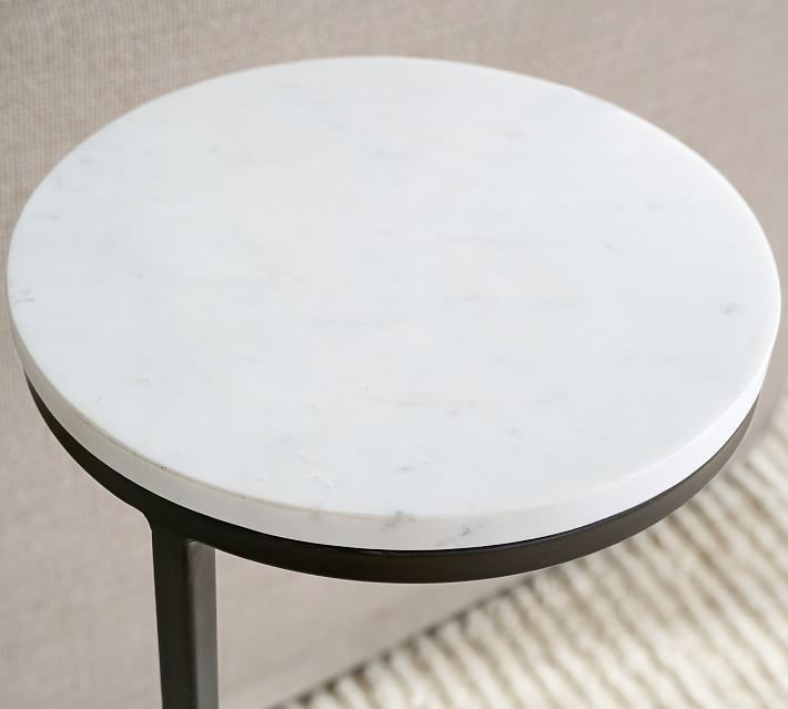 Delaney Round Marble C-Table (10") thumbnail 5