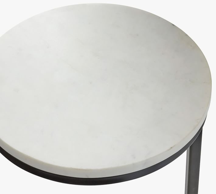 Delaney Round Marble C-Table (10") thumbnail 6