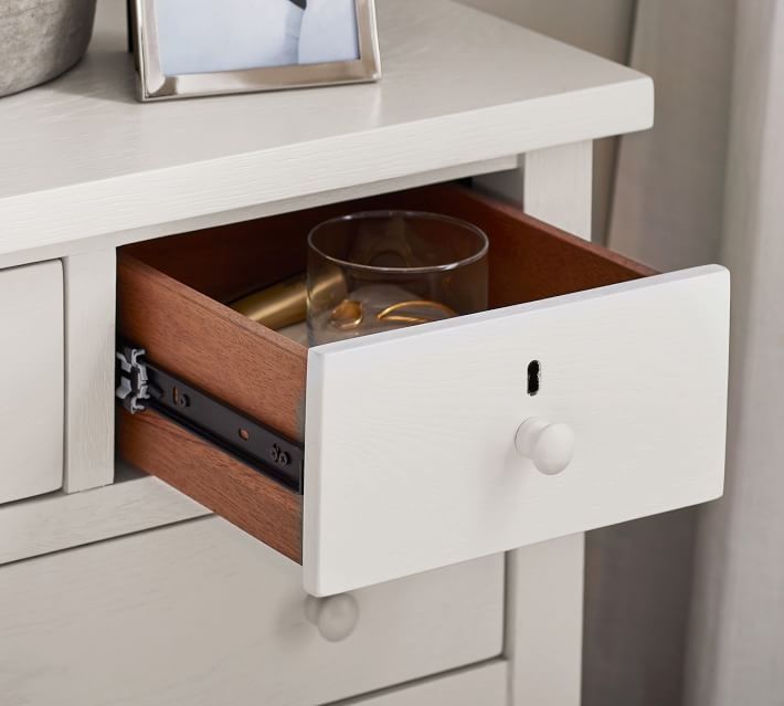 Farmhouse Drawer Nightstand - MONTAUK WHITE thumbnail 5