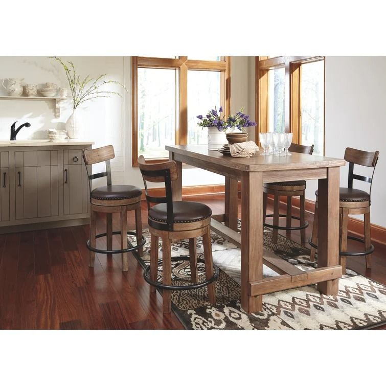 Goethe Bar and Counter Swivel Bar Stool thumbnail 2