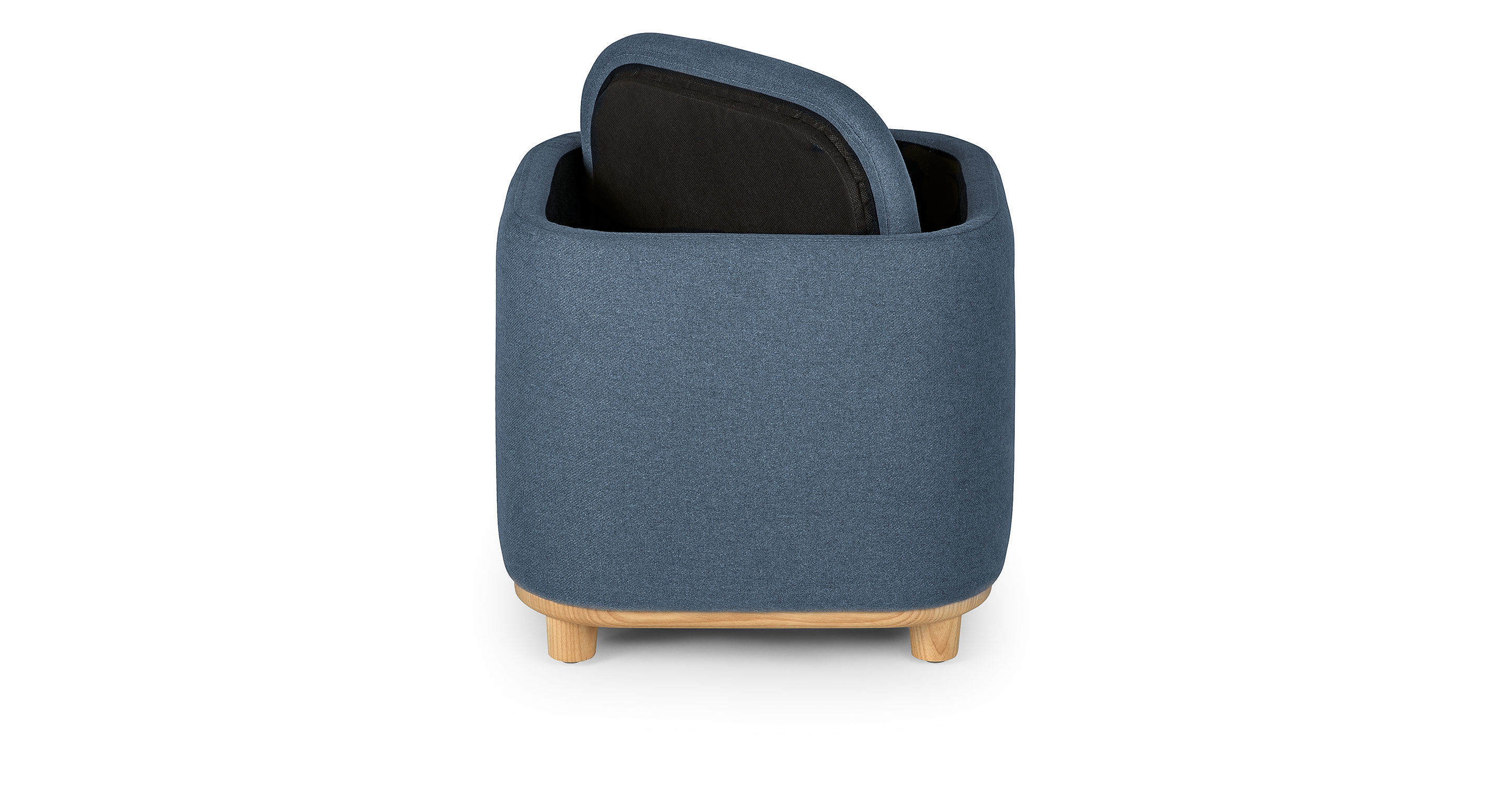 Maribo Blue Demure 19" Storage Ottoman thumbnail 5