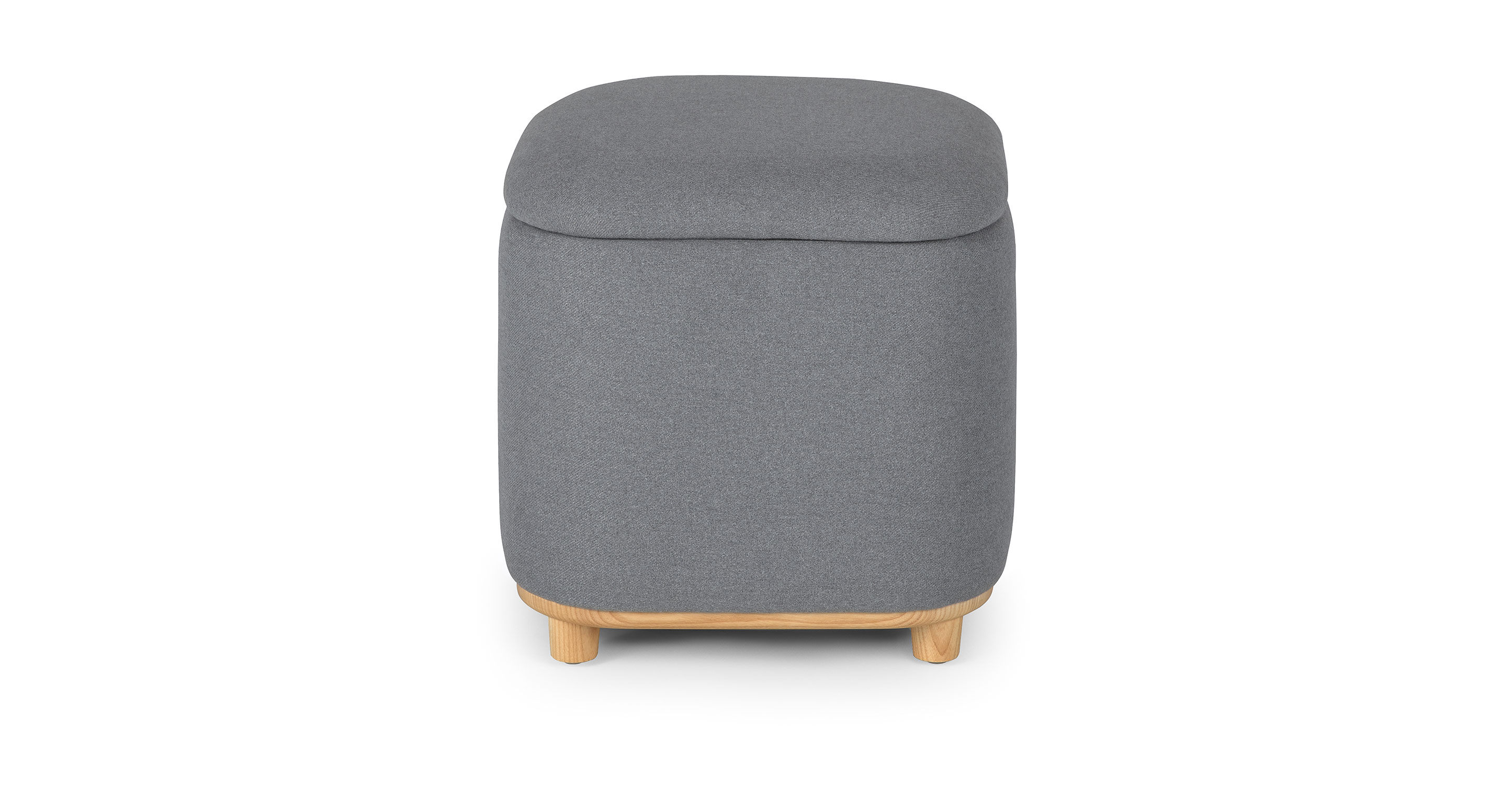 Maribo Stately Gray 19" Storage Ottoman thumbnail 2