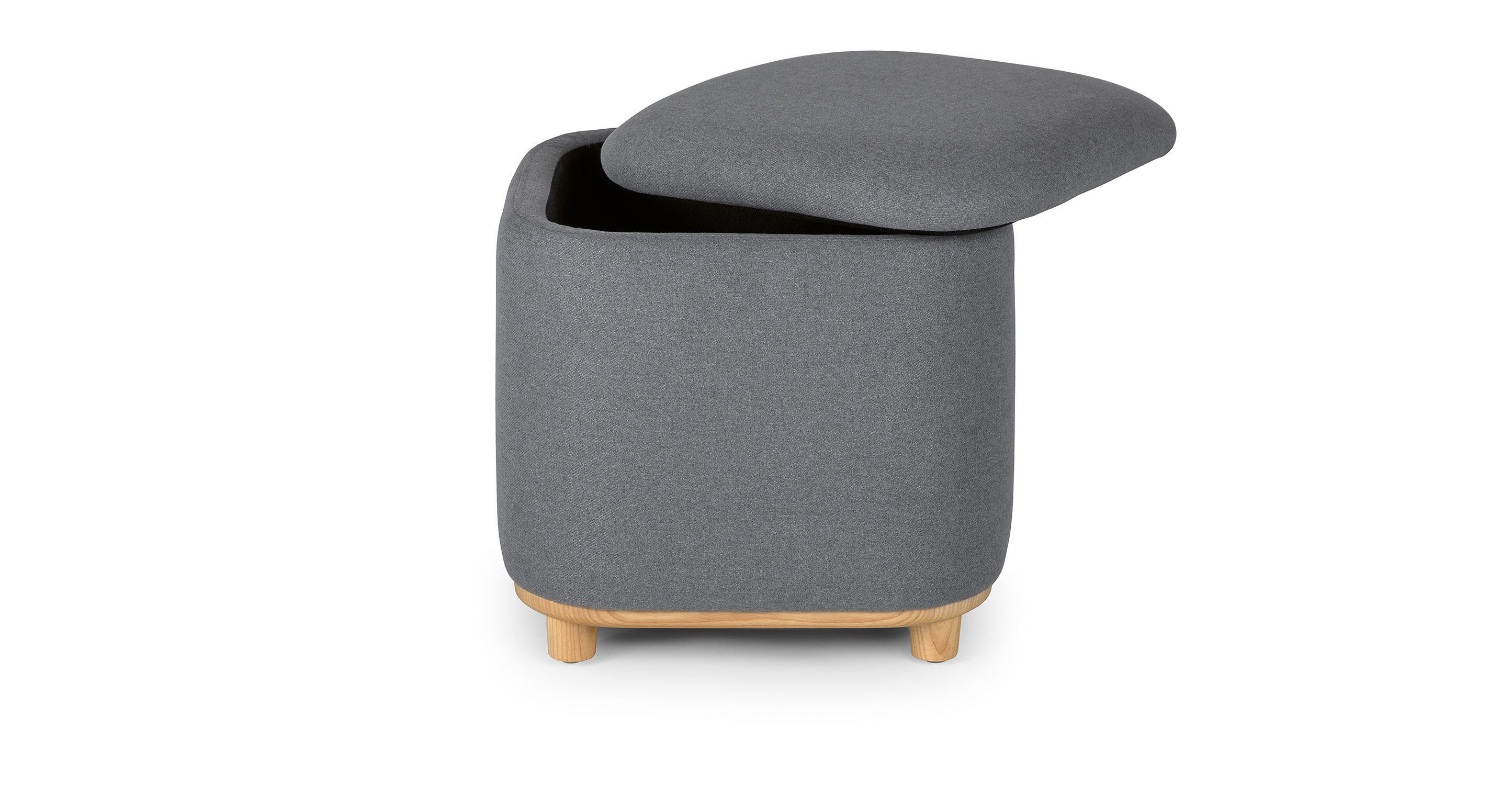 Maribo Stately Gray 19" Storage Ottoman thumbnail 4