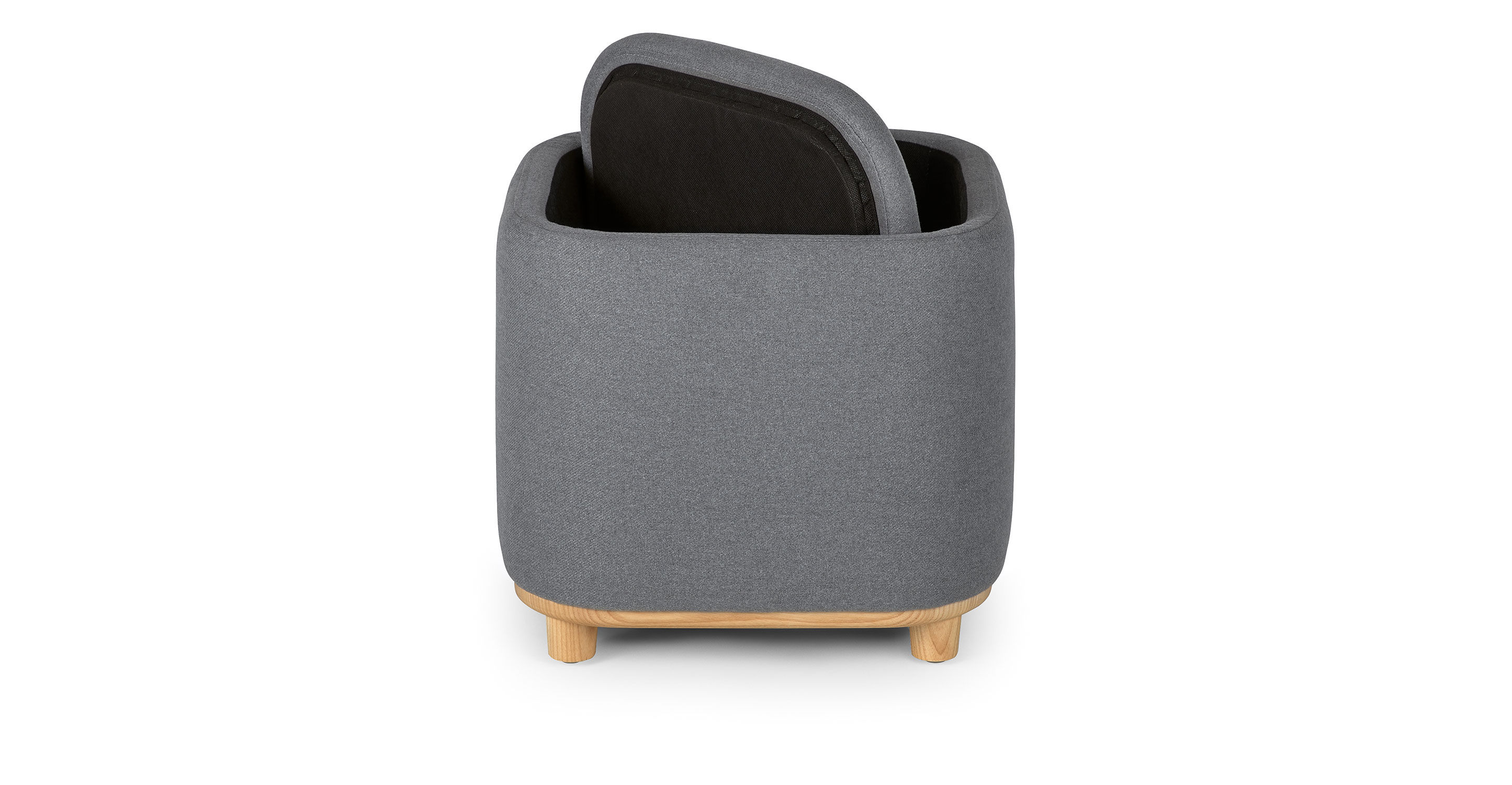 Maribo Stately Gray 19" Storage Ottoman thumbnail 5