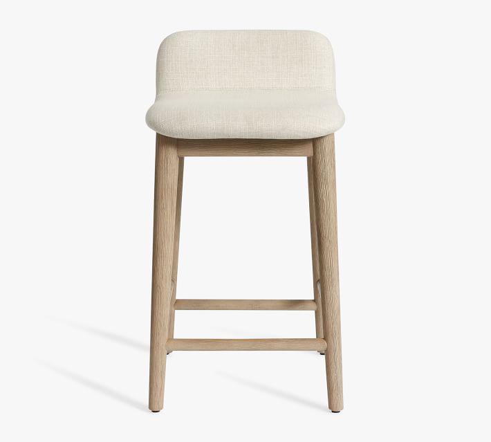 Zoe Barstool Gray WashBasketweave Slub Oatmeal thumbnail 3