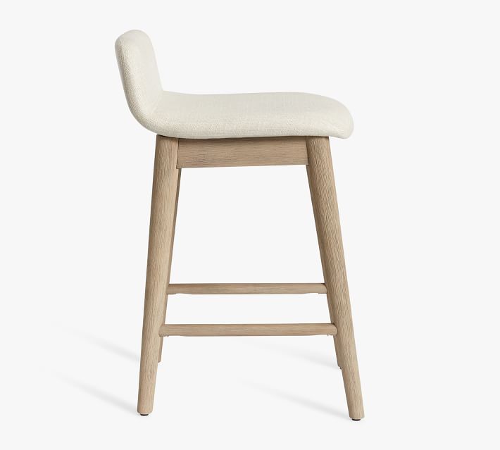 Zoe Barstool Gray WashBasketweave Slub Oatmeal thumbnail 4