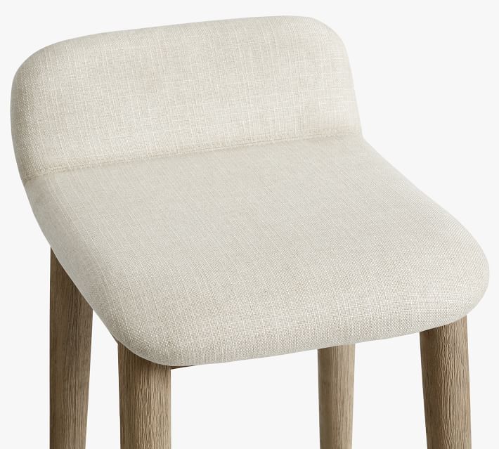 Zoe Barstool Gray WashBasketweave Slub Oatmeal thumbnail 5