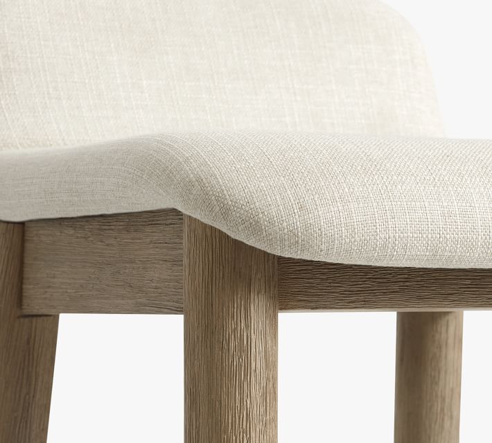 Zoe Barstool Gray WashBasketweave Slub Oatmeal thumbnail 6
