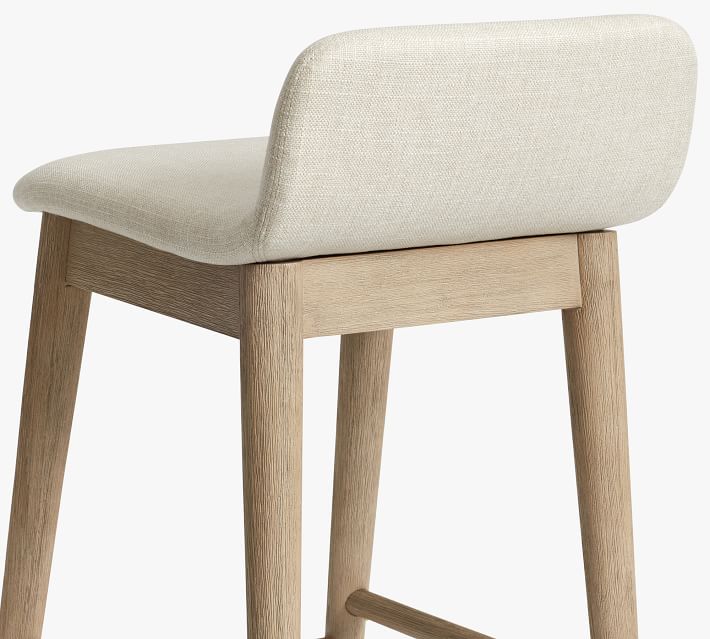 Zoe Barstool Gray WashBasketweave Slub Oatmeal thumbnail 8