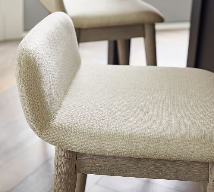 Zoe Barstool Gray WashBasketweave Slub Oatmeal thumbnail 9