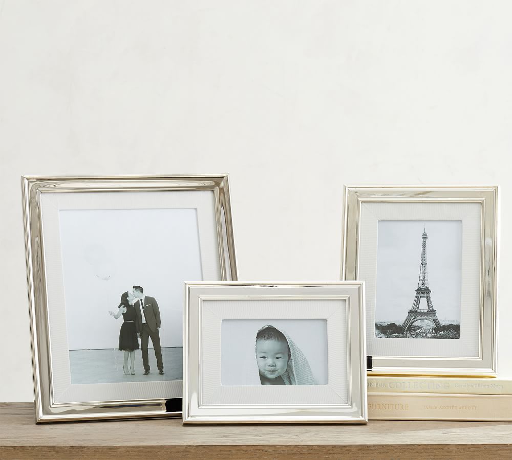 Personalized Silver Plated Grosgrain Ribbon Mat Frame  thumbnail 2