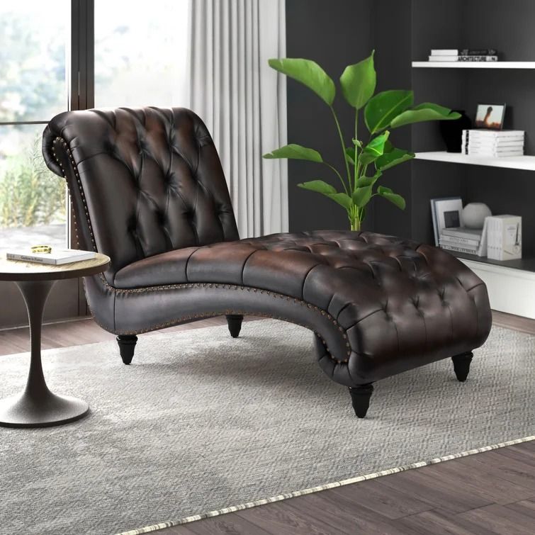 Clanton Tufted Bonded Chaise Lounge thumbnail 2