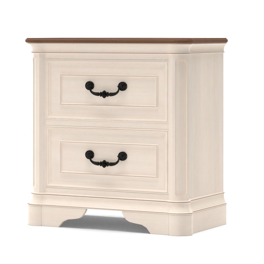 Bowley 2 Drawer Nightstand in Antique White thumbnail 3