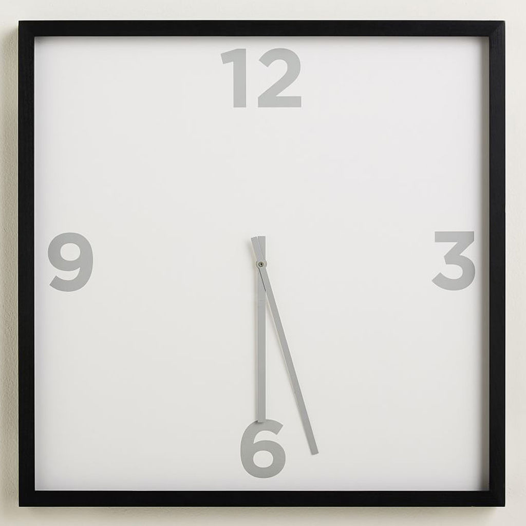 Wood Gallery Wall Clock Black thumbnail 2