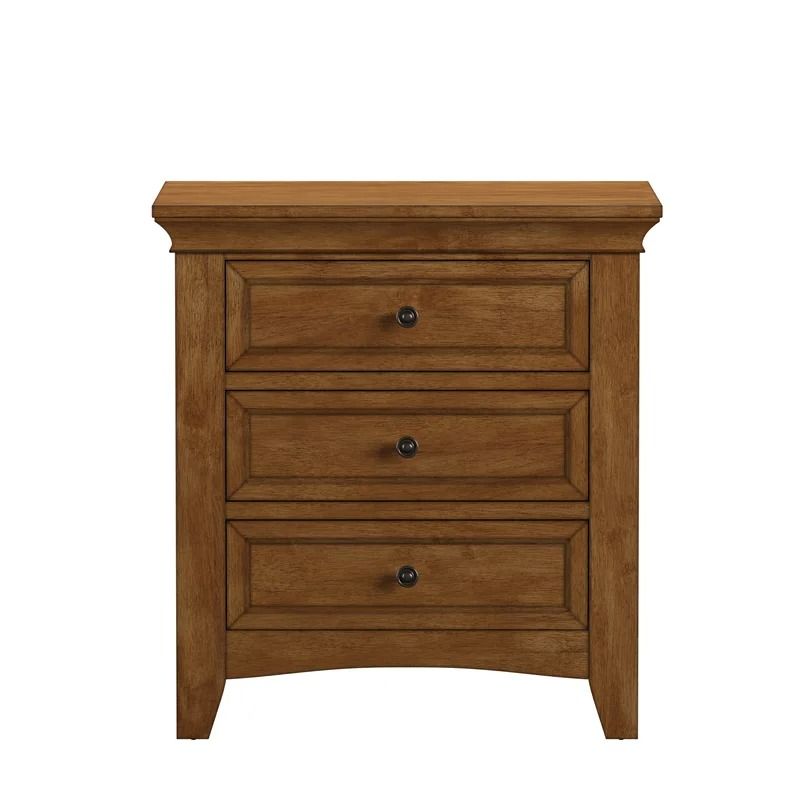 Kingery 3 Drawer Nightstand Oak thumbnail 3