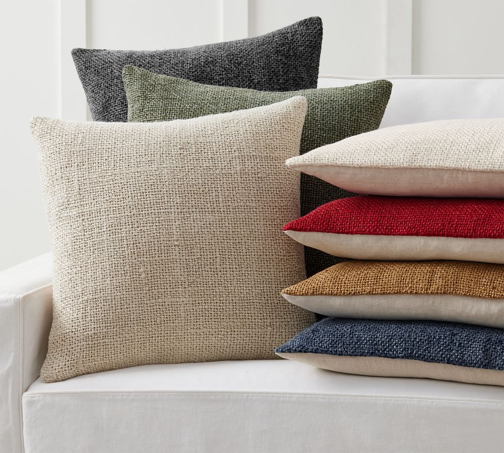 Faye Linen Textured Pillow Cover no insert thumbnail 3