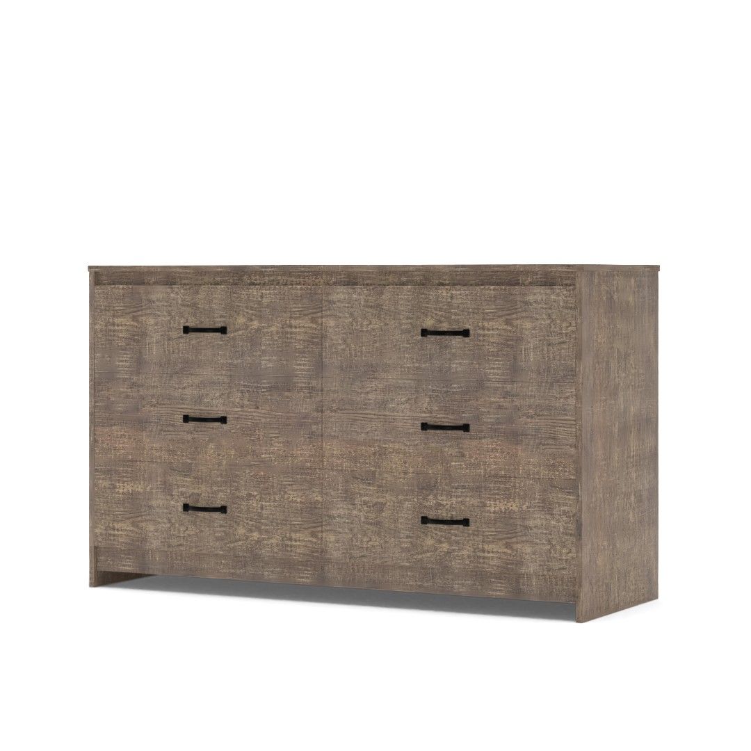 Weathered Oak Tassio Double Dresser thumbnail 3