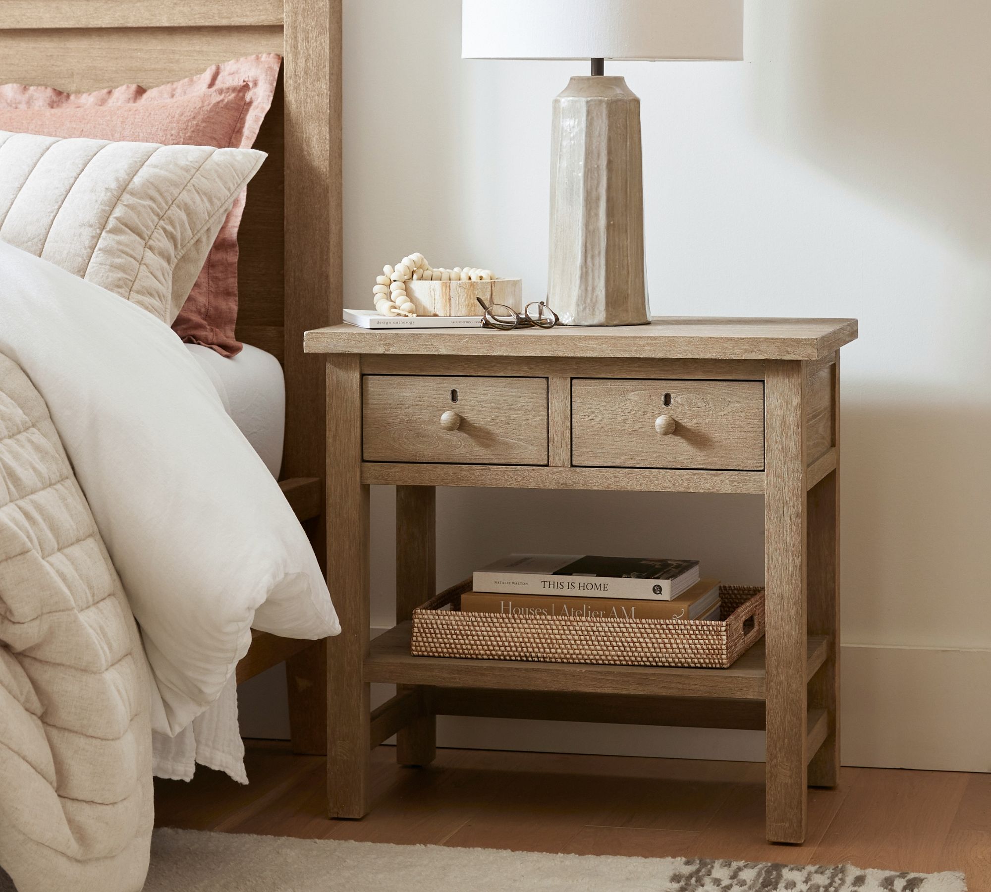 Farmhouse 2 Drawer Nightstand thumbnail 2