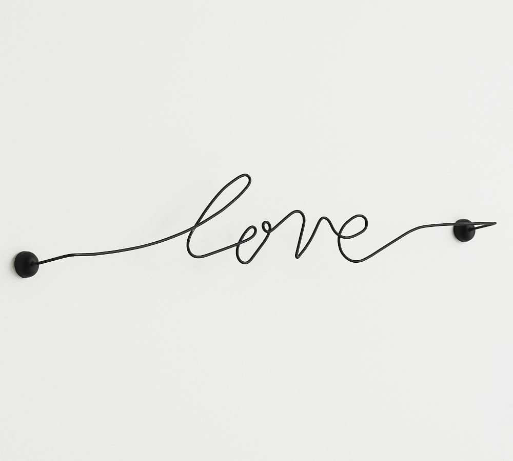 Sentiment Script Wall Art Bronze Love thumbnail 2
