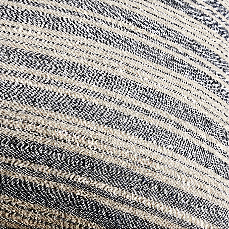 Arla Eyelash Striped Blue Pillow Cover with Feather Down Insert thumbnail 3