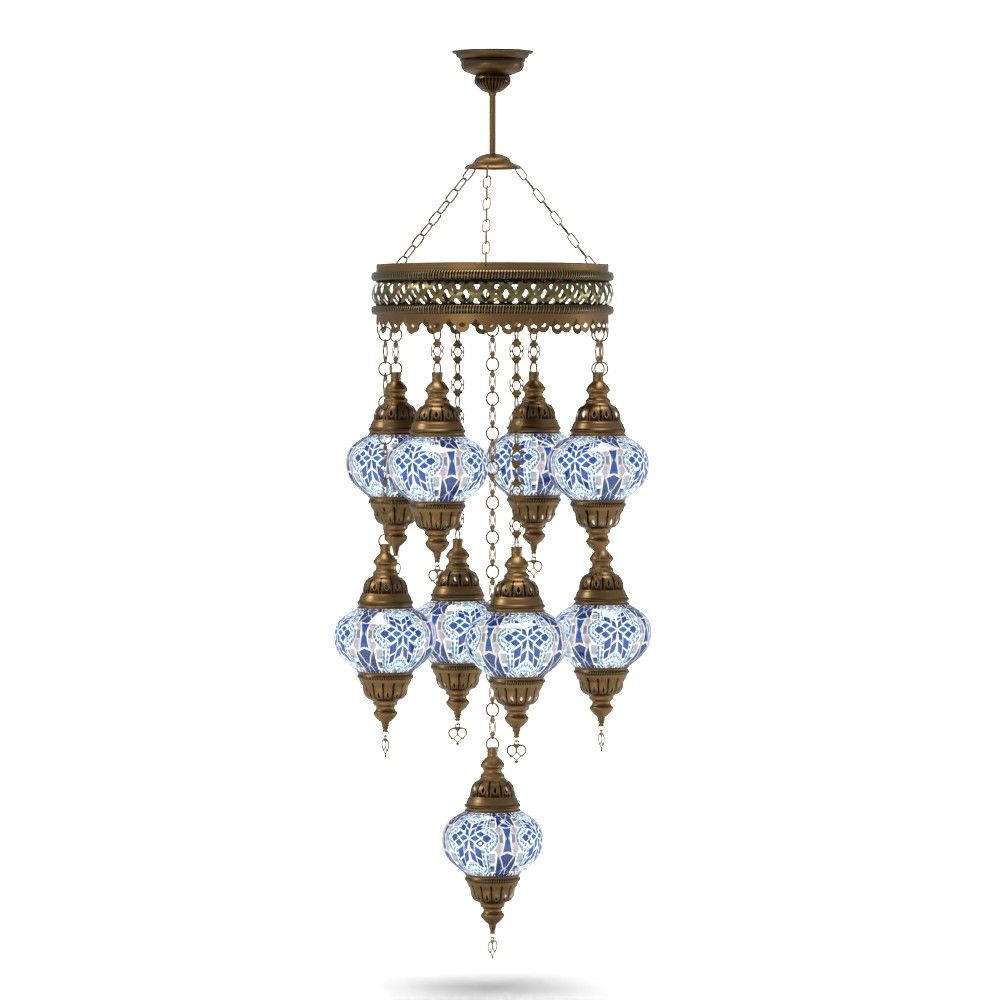 Eirik 9 Light Unique Statement Wagon Wheel Chandelier thumbnail 2
