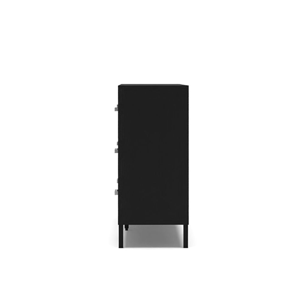 Alexei 6 Drawer Double Dresser Black thumbnail 3