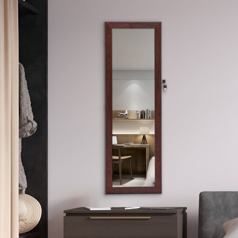 Wall Mounted Jewelry Armoire with Mirror thumbnail 2