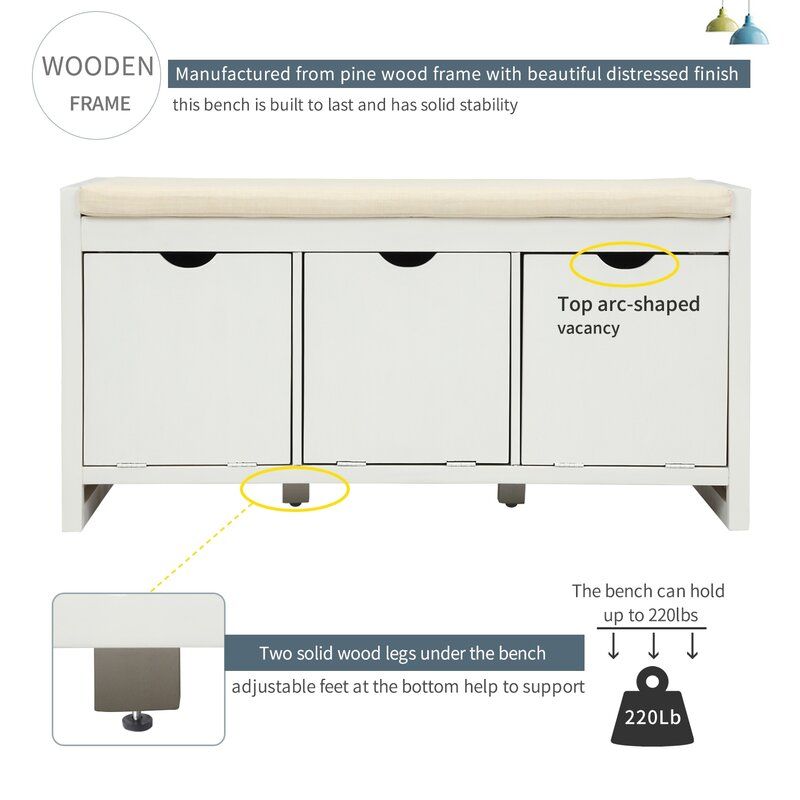 White Shoe Storage Cabinet thumbnail 3