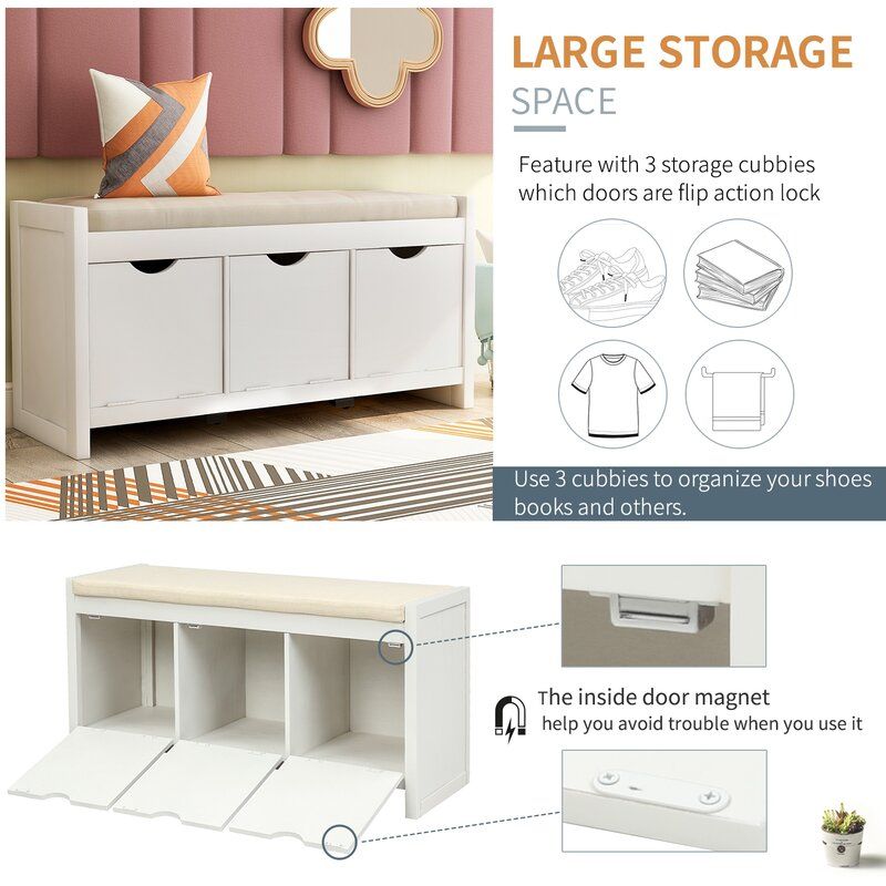 White Shoe Storage Cabinet thumbnail 6