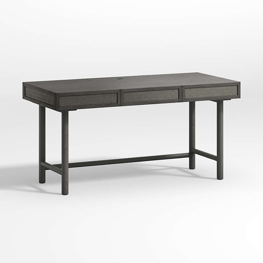 Granger Charcoal Oak Desk with Outlet thumbnail 3