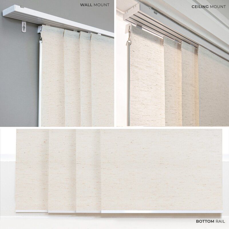 Adjustable Sliding Panel Track Semi Sheer Vertical Blind thumbnail 3