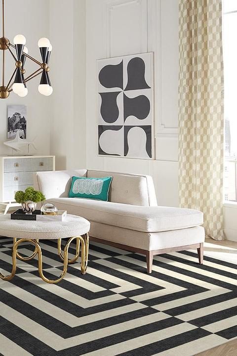 Jonathan Adler Op Art Charcoal Rug 8'x10' thumbnail 2