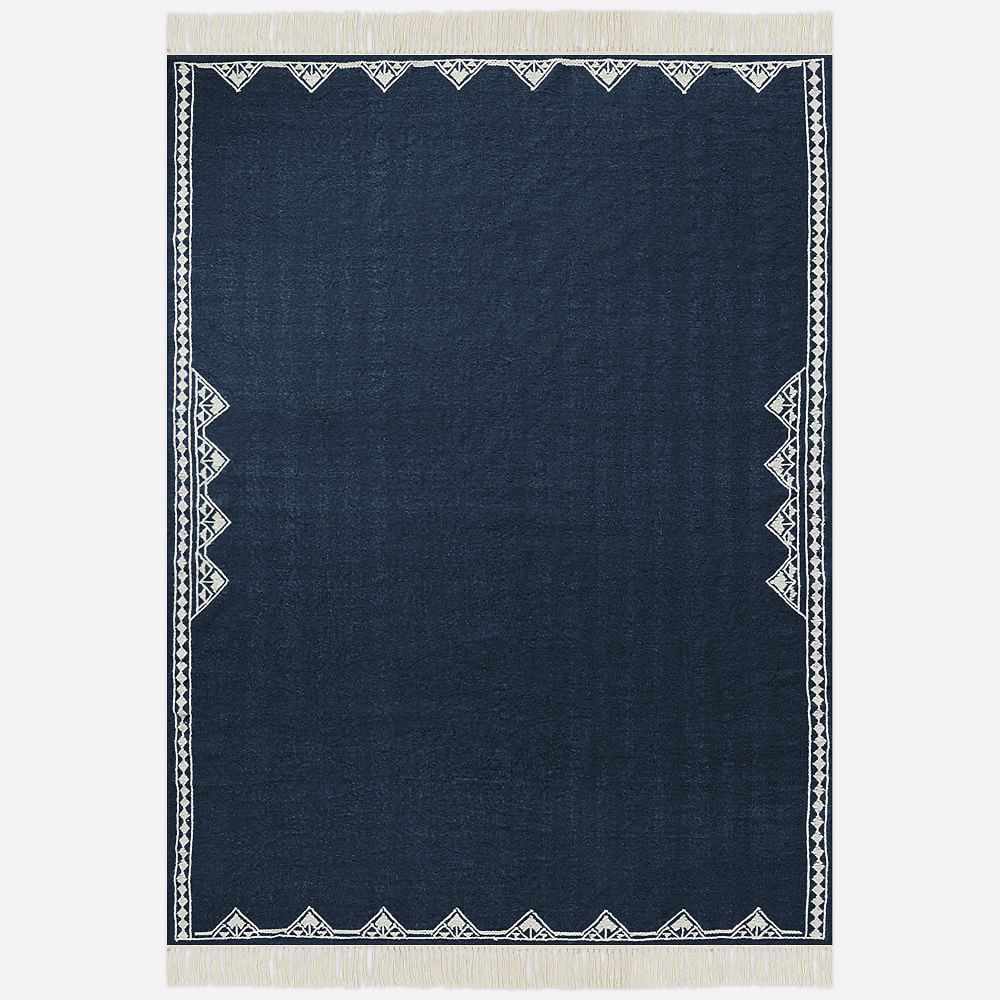 Geo Border Wool Rug 8'x10' thumbnail 2
