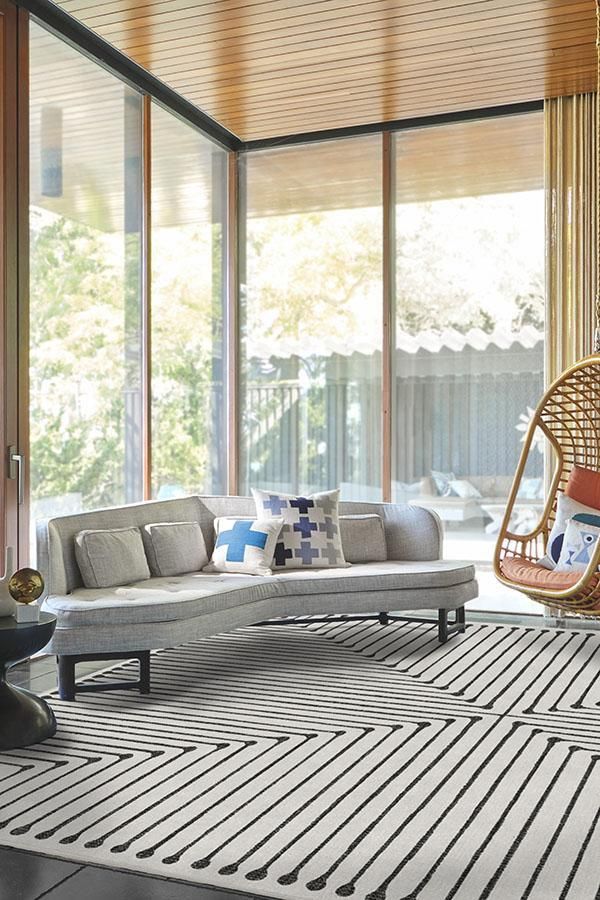 Jonathan Adler Inkdrop Black and Ivory Rug 9'x12' thumbnail 2