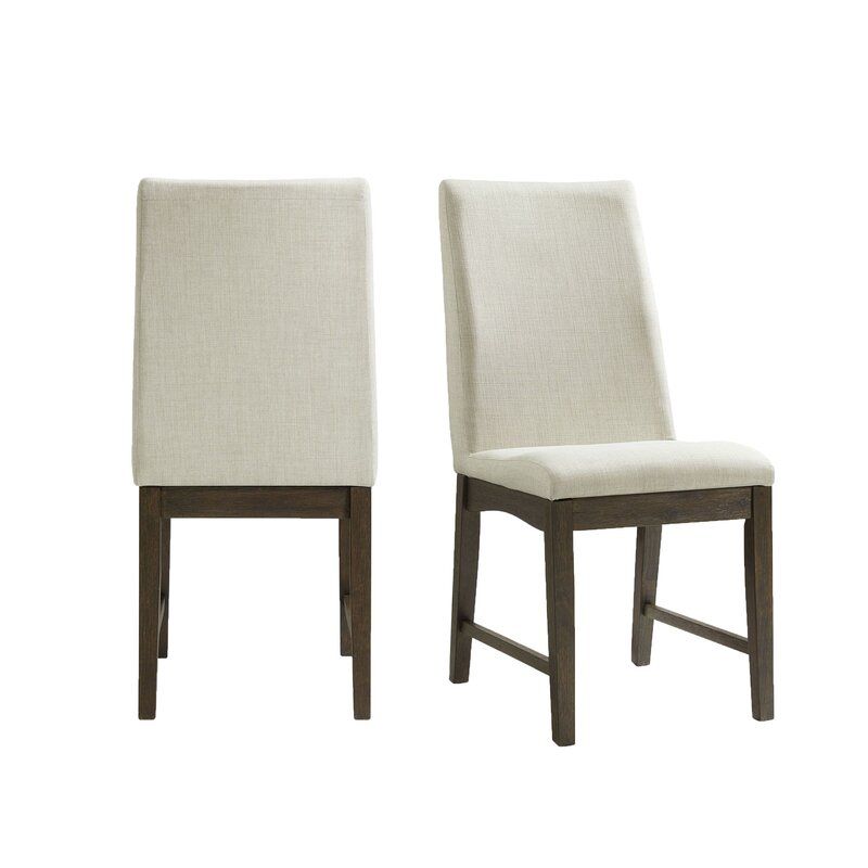 Acton Upholstered Side Chair in Cream (Set of 2) thumbnail 3