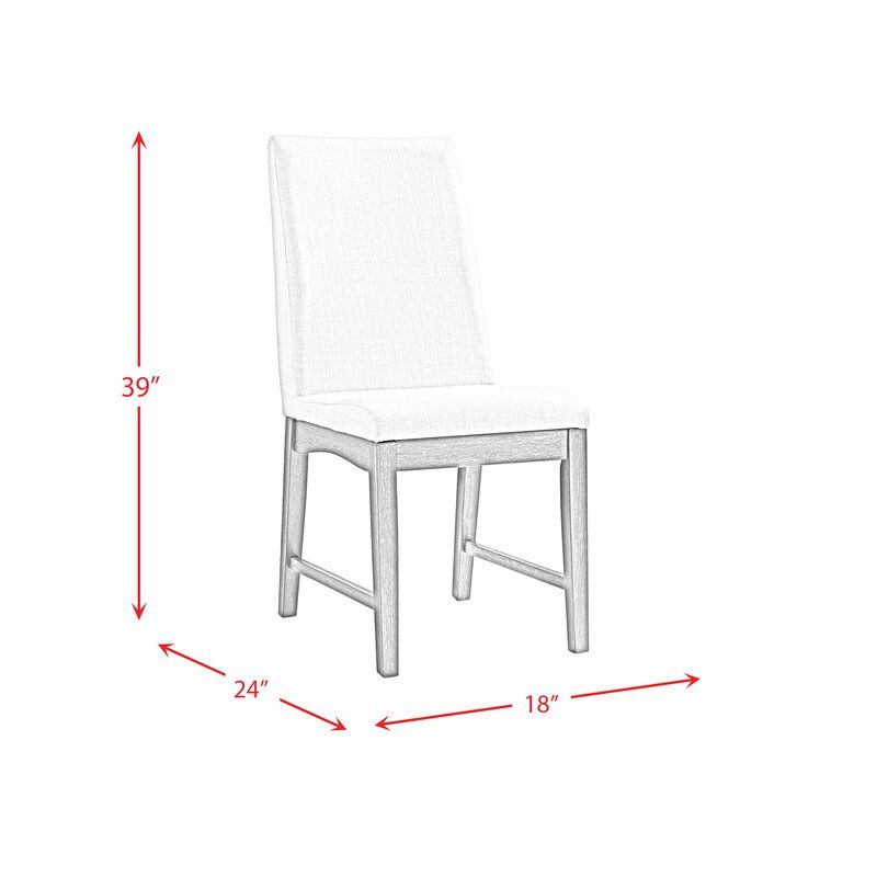 Acton Upholstered Side Chair in Cream (Set of 2) thumbnail 5