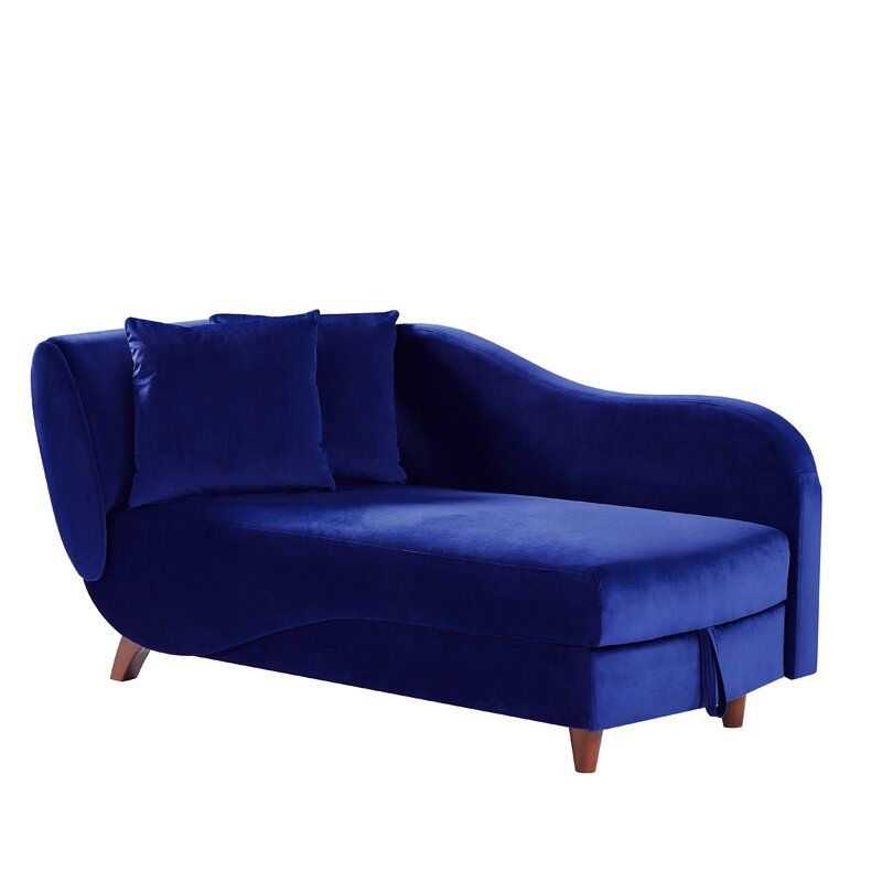 One Arm Chaise Recessed Arms Chaise Lounge With Storage thumbnail 2