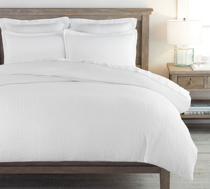 White Honeycomb Cotton Duvet Cover thumbnail 4