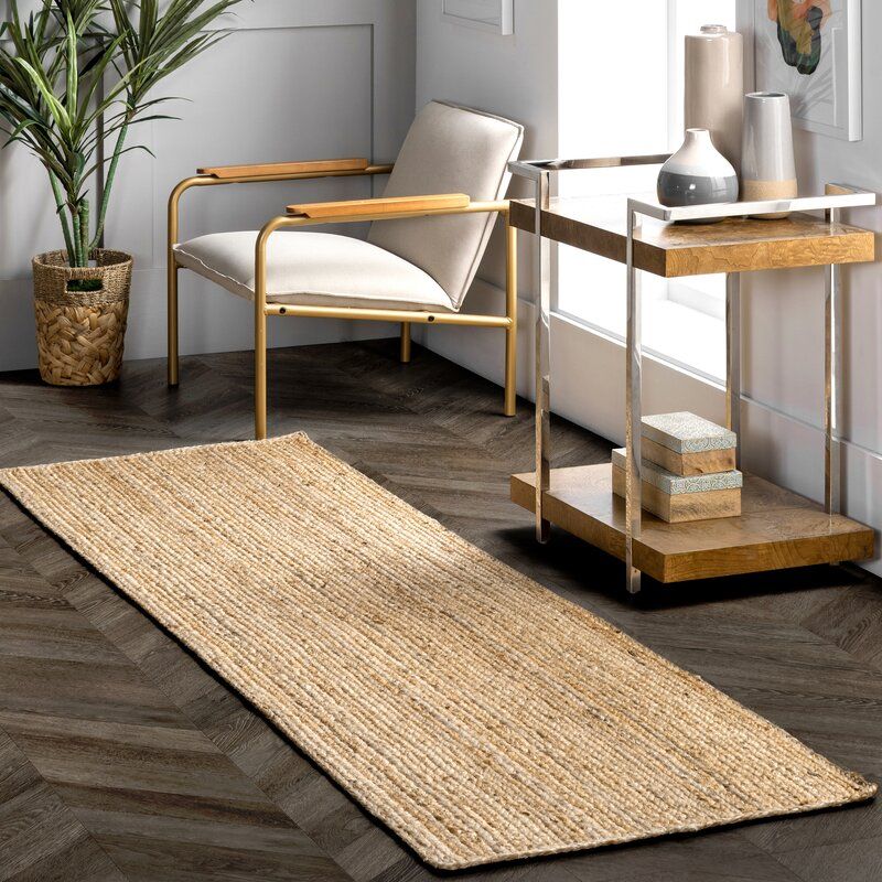 Handmade Braided Jute Sisal Natural Area Rug-2'6"x 8' thumbnail 2