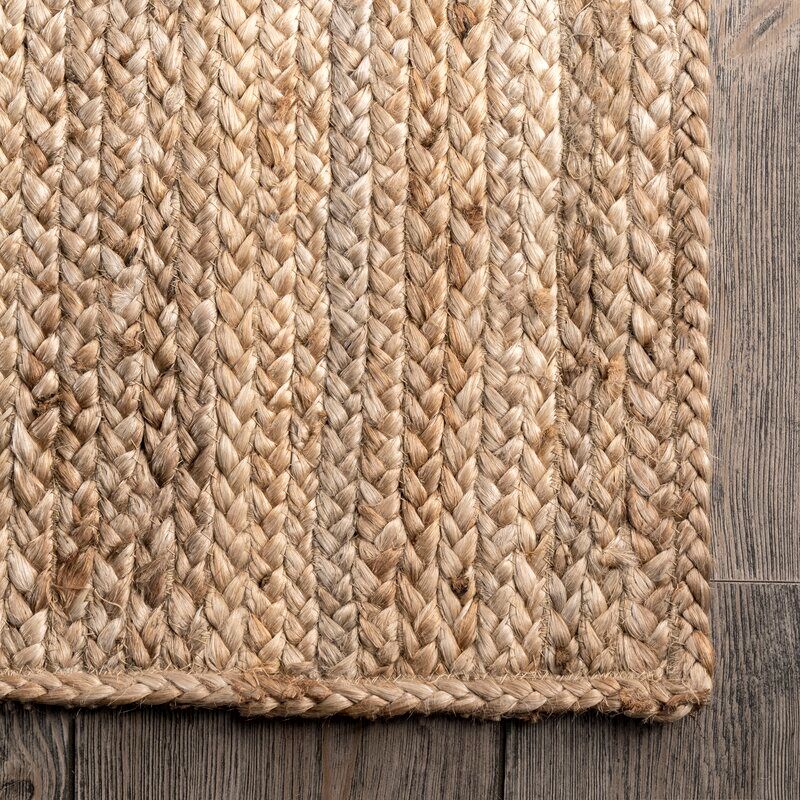 Handmade Braided Jute Sisal Natural Area Rug-2'6"x 8' thumbnail 3