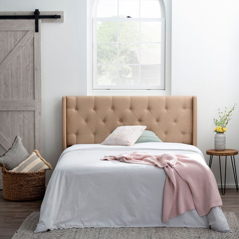 Aldo Upholstered Wingback Headboard King thumbnail 4