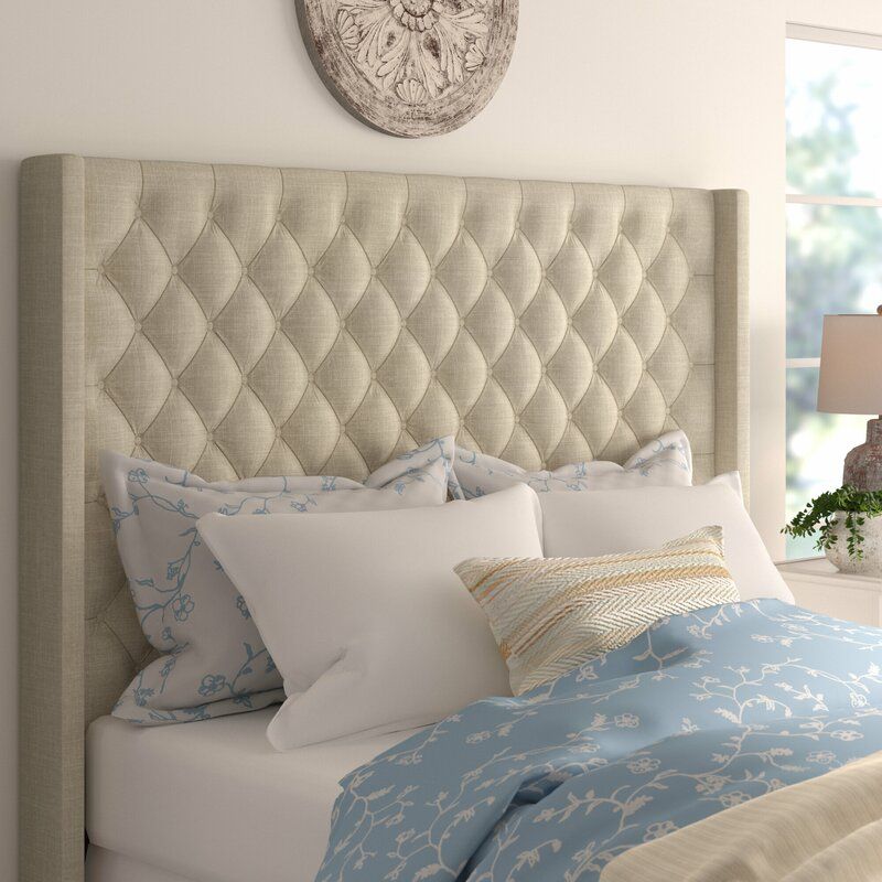 Cassville Upholstered Wingback Headboard King thumbnail 5