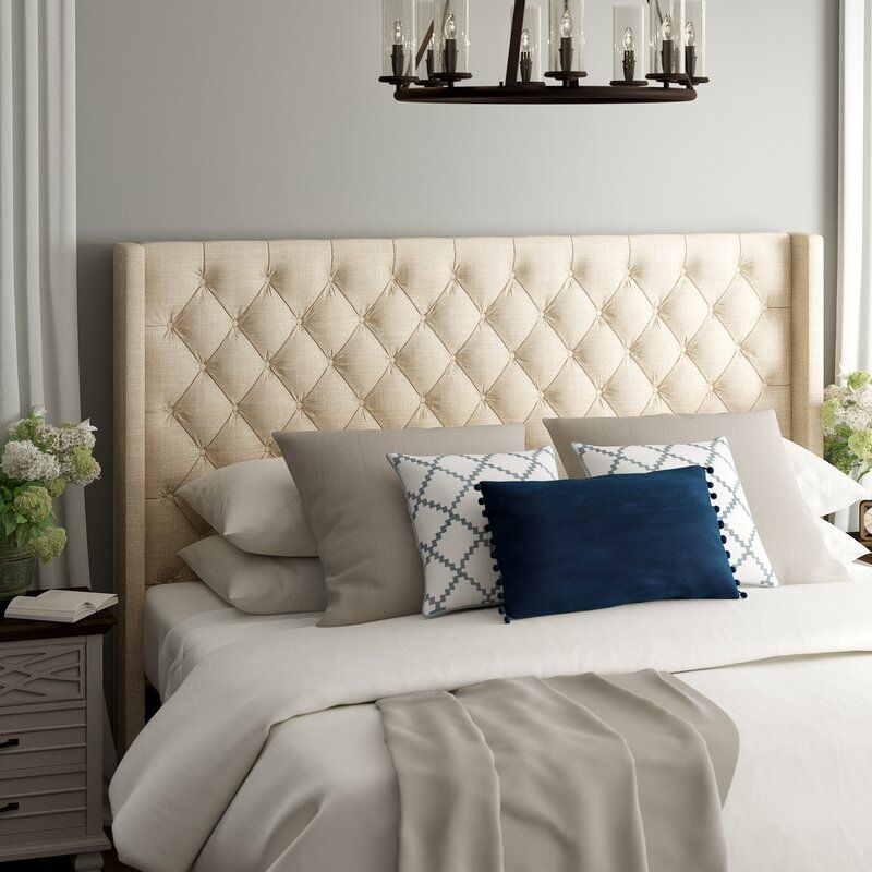 Cassville Upholstered Wingback Headboard King thumbnail 6